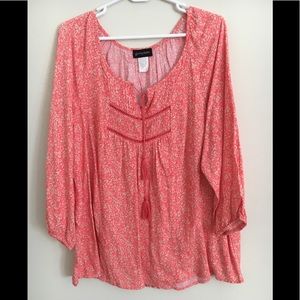 Pink linen top
